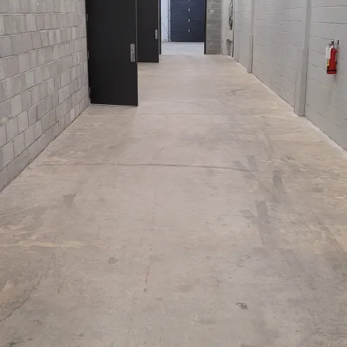 Empty hallway in new building
